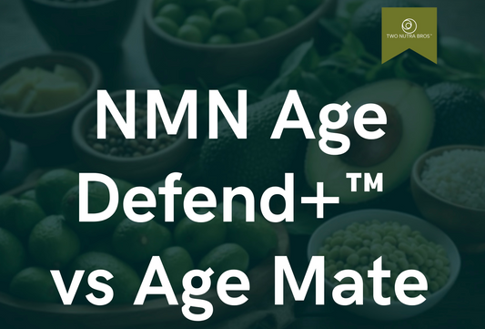 Comparison of Age Mate Blend with NMN Age Defend+ by Two Nutra Bros